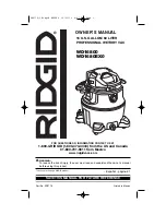 Предварительный просмотр 1 страницы RIDGID WD16800 Owner'S Manual