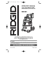 Предварительный просмотр 1 страницы RIDGID WD1851 Operator'S Manual