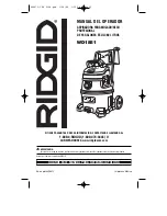 Предварительный просмотр 21 страницы RIDGID WD1851 Operator'S Manual