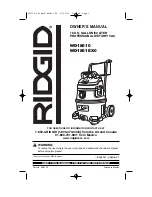 RIDGID WD18510 Owner'S Manual предпросмотр