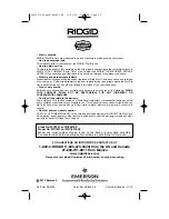 Предварительный просмотр 20 страницы RIDGID WD18510 Owner'S Manual