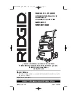 Предварительный просмотр 21 страницы RIDGID WD18510 Owner'S Manual