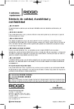 Предварительный просмотр 40 страницы RIDGID WD1855BR0 Owner'S Manual