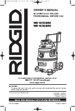 Предварительный просмотр 41 страницы RIDGID WD1855BR0 Owner'S Manual