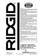 Preview for 32 page of RIDGID WD20620 Owner'S Manual