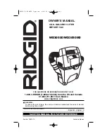 RIDGID WD30500 Owner'S Manual preview