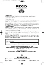 Предварительный просмотр 12 страницы RIDGID WD40500 Owner'S Manual