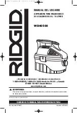 Предварительный просмотр 13 страницы RIDGID WD40500 Owner'S Manual