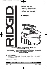 Предварительный просмотр 25 страницы RIDGID WD40500 Owner'S Manual