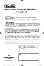 Предварительный просмотр 24 страницы RIDGID WD4071MRT0 Owner'S Manual