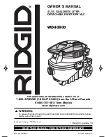 RIDGID WD40800 Owner'S Manual preview