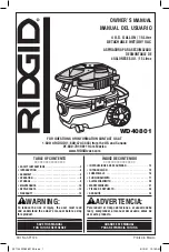 RIDGID WD40801 Owner'S Manual предпросмотр