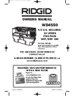 RIDGID WD4550 Owner'S Manual preview