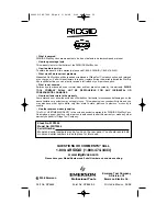 Preview for 20 page of RIDGID wd7000 Operator'S Manual