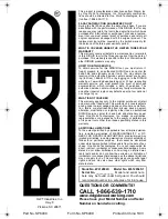 Preview for 56 page of RIDGID WL1200LS Operator'S Manual