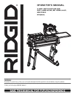 Предварительный просмотр 1 страницы RIDGID WTS2000L Operator'S Manual