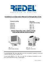 Preview for 1 page of Riedel GEKN 1200 Installation And Operation Manual