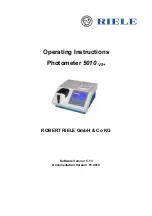 Riele Photometer 5010 V5+ Operating Instructions Manual предпросмотр