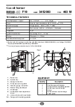 Предварительный просмотр 9 страницы Riello Burners 3452083 Installation, Use And Maintenance Instructions