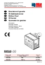 Preview for 1 page of Riello Burners 3747260 Installation, Use And Maintenance Instructions