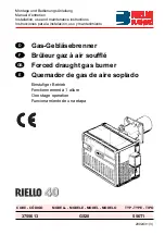 Preview for 1 page of Riello Burners Riello 40 GS20 Installation, Use And Maintenance Instructions