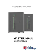 Riello UPS Master-HP 160 User Manual preview