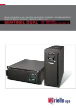 Riello UPS SENTINEL DUAL SDL 10000 User Manual preview