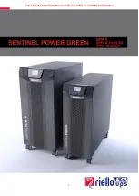 Riello UPS SENTINEL POWER GREEN Series User Manual preview