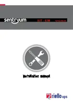 Riello UPS Sentryum S3M Installation Manual preview
