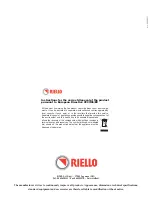 Preview for 20 page of Riello 20010820 Installation, Operation And Maintenance Manual