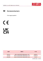Riello 20015255 Installation, Use And Maintenance Instructions preview