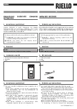 Preview for 1 page of Riello 20064592 Manual