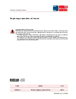 Preview for 1 page of Riello 40 F10 Installation & Operating Manual