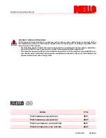 Riello 40 F3 Installation & Operating Manual preview