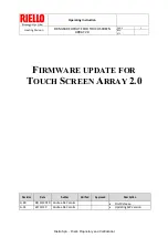 Preview for 1 page of Riello ARRAY 4000 Firmware Update