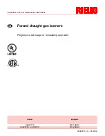 Preview for 1 page of Riello C9327710 Installation, Use And Maintenance Instructions