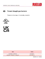 Preview for 1 page of Riello C9342400 Installation, Use And Maintenance Instructions