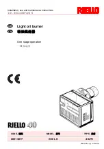 Preview for 1 page of Riello G10 LC Installation, Use And Maintenance Instructions