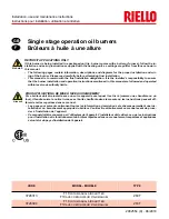 Preview for 1 page of Riello Riello F10 Installation, Use And Maintenance Instructions