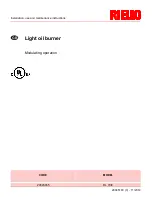 Preview for 1 page of Riello RL 70/E Installation, Use And Maintenance Instructions