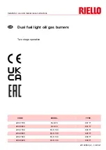 Preview for 1 page of Riello RLS 100 Installation, Use And Maintenance Instructions