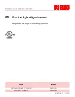 Riello RLS 160/E Installation, Use And Maintenance Instructions preview