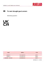 Preview for 1 page of Riello RS 1300/E C01 Installation, Use And Maintenance Instructions