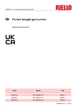 Preview for 1 page of Riello RS 1300/EV C01 Modulating Operation