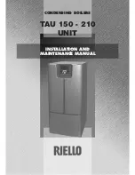 Preview for 1 page of Riello TAU 150 UNIT Installation And Maintenance Manual