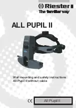 Предварительный просмотр 1 страницы Riester ALL PUPIL II Wall Mounting And Safety Instructions