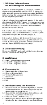 Preview for 4 page of Riester metpak 5270 Instructions Manual