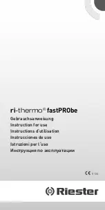 Предварительный просмотр 1 страницы Riester ri-thermo fastPRObe Instructions For Use Manual