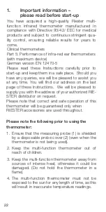 Preview for 22 page of Riester ri-thermo N Instructions Manual