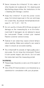 Preview for 26 page of Riester ri-thermo N Instructions Manual